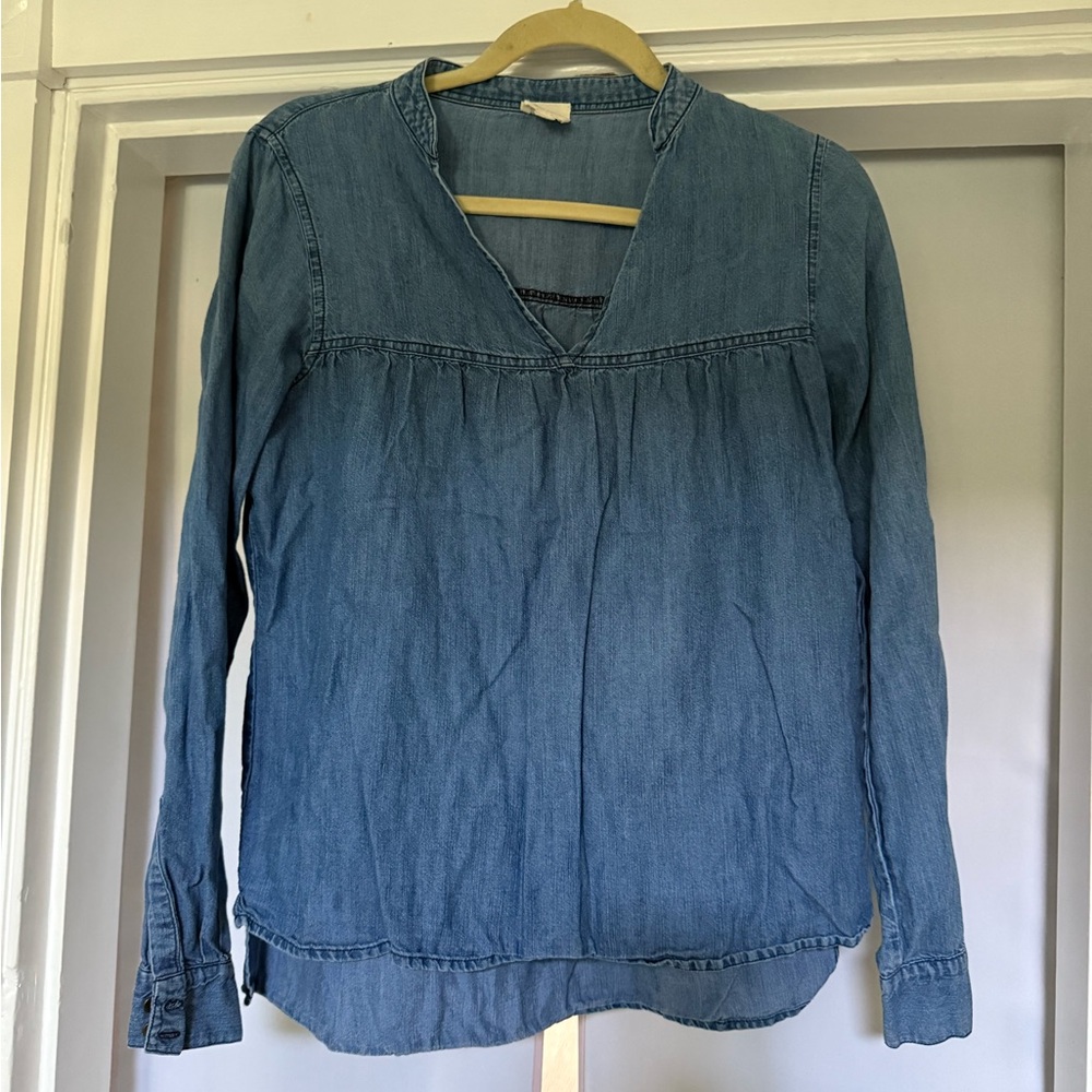 Seven7 Denim Blue Women's Blouse